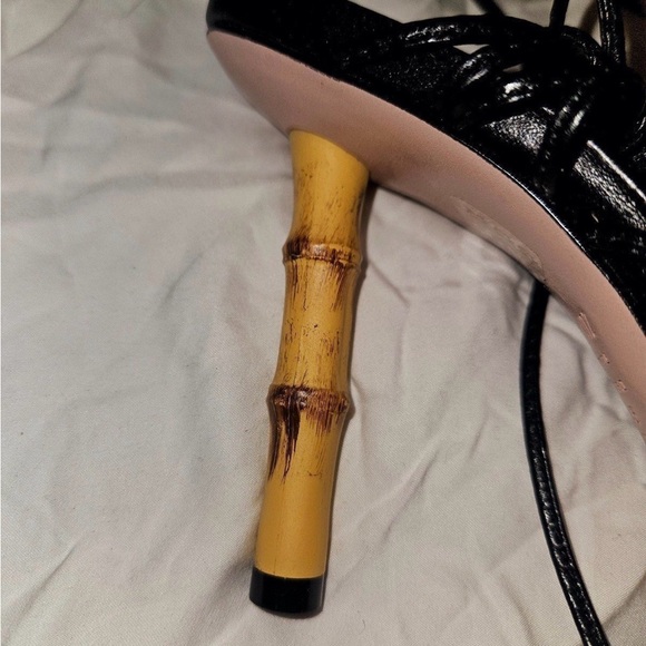 SCHUTZ Black Heels with Bamboo Accent - Picture 4 of 5